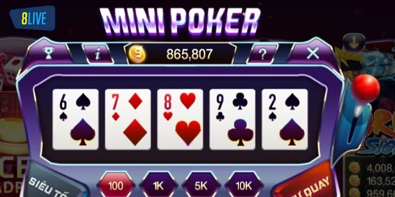 Luật chơi game mini poker