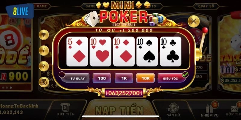 Khám Phá Mini Poker - Tựa Game Không Thể Bỏ Lỡ Tại 8live